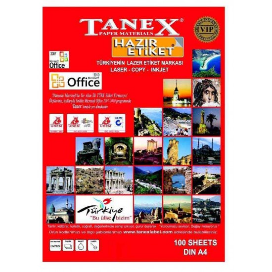 TANEX TW-2518 LAZER ETİKET 70X45MM