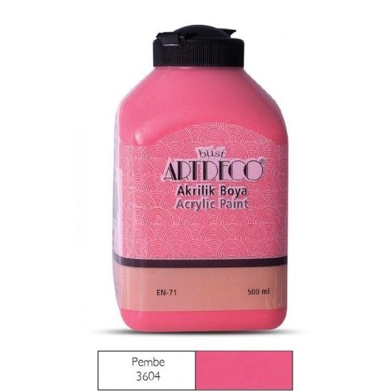 ARTDECO 070L-3604 AKRİLİK BOYA 500ML PEMBE