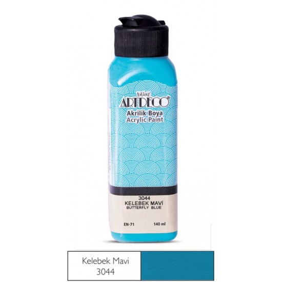 ARTDECO 070R-3044 AKRİLİK BOYA 140ML KELEBEK MAVİ