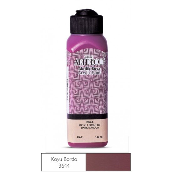 ARTDECO 070R-3644 AKRİLİK BOYA 140ML K.BORDO