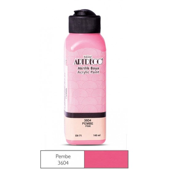 ARTDECO 070R-3604 AKRİLİK BOYA 140ML PEMBE