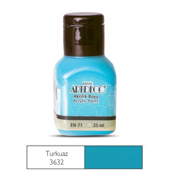 ARTDECO 070A-3632 AKRİLİK BOYA 25ML TURKUAZ