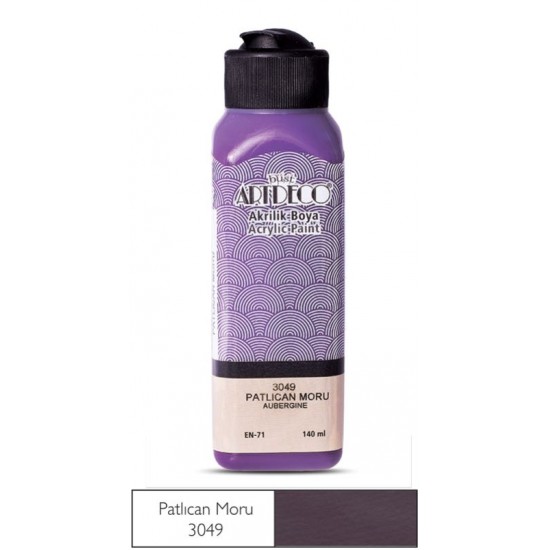 ARTDECO 070R-3049 AKRİLİK BOYA 140ML PATLICAN MOR