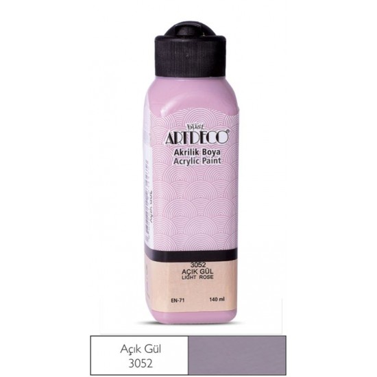 ARTDECO 070R-3052 AKRİLİK BOYA 140ML AÇIK GÜL