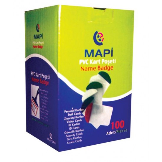 MAPİ 910 10 15 PVC POŞET DİKEY ŞERİT SİYAH