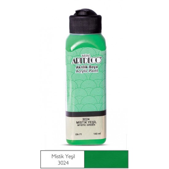 ARTDECO 070R-3024 AKRİLİK BOYA 140ML MİSTİK YEŞİLİ