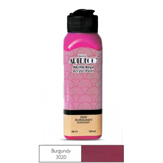 ARTDECO 070R-3020 AKRİLİK BOYA 140ML BURGUNDY