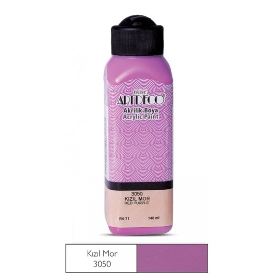 ARTDECO 070R-3050 AKRİLİK BOYA 140ML KIZIL MOR