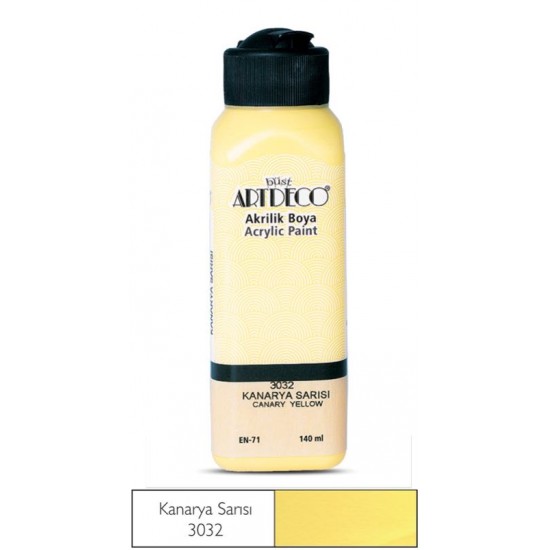 ARTDECO 070R-3032 AKRİLİK BOYA 140ML SARI KANARYA