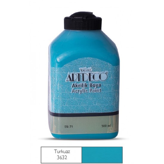 ARTDECO 070L-3632 AKRİLİK BOYA 500ML TURKUAZ