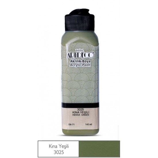 ARTDECO 070R-3025 AKRİLİK BOYA 140ML KINA YEŞİLİ