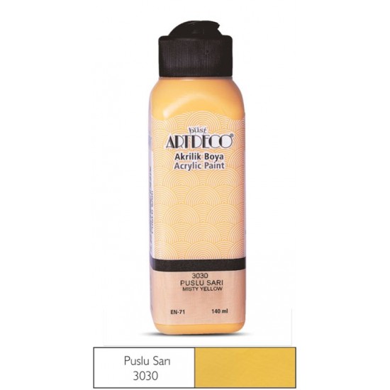 ARTDECO 070R-3030 AKRİLİK BOYA 140ML PUSLU SARI