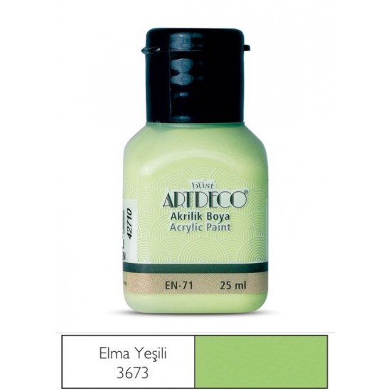 ARTDECO 070A-3673 AKRİLİK BOYA 25ML ELMA YEŞİLİ