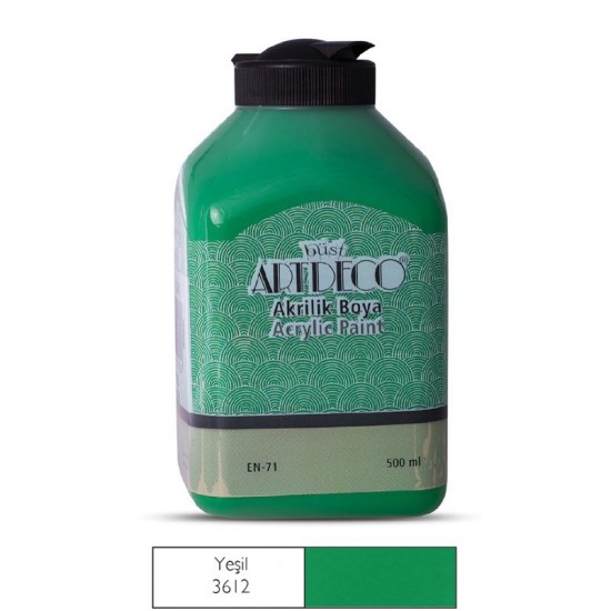 ARTDECO 070L-3612 AKRİLİK BOYA 500ML YEŞİL