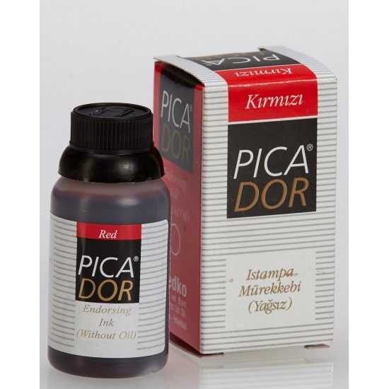 PİCADOR ISTAMPA MÜREKKEBİ 30ML KIRMIZI KE 003