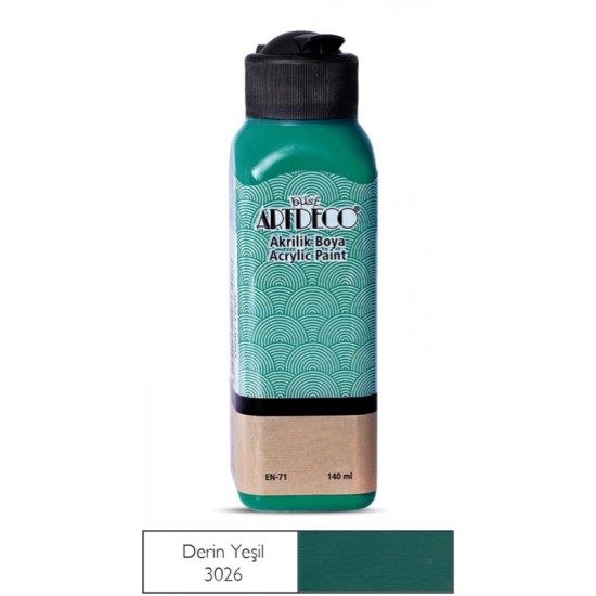 ARTDECO 070R-3026 AKRİLİK BOYA 140ML DERİN YEŞİL