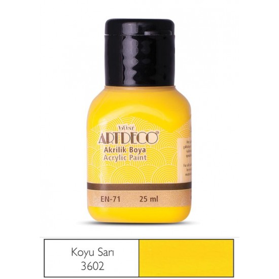 ARTDECO 070A-3602 AKRİLİK BOYA 25ML K.SARI