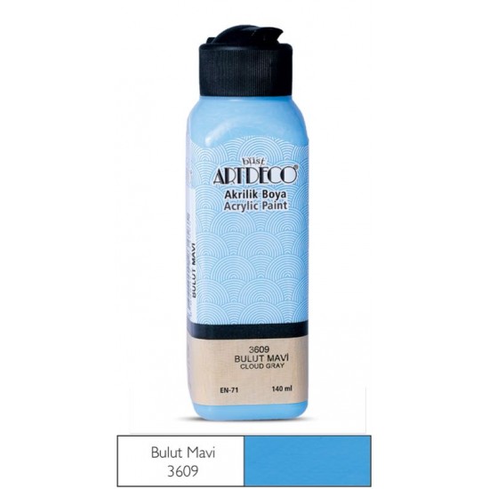 ARTDECO 070R-3609 AKRİLİK BOYA 140ML BULUT MAVİ