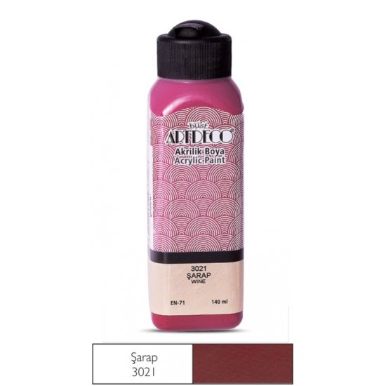 ARTDECO 070R-3021 AKRİLİK BOYA 140ML ŞARAP