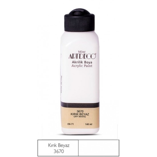 ARTDECO 070R-3670 AKRİLİK BOYA 140ML KIRIK BEYAZ