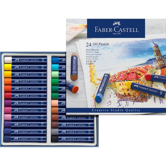 FABER STUDİO YAĞLI PASTEL 24 RENK 127024