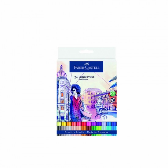 FABER GOLDFABER AQUA ÇİFT UÇ MARKÖR X24 KALİGR 164624