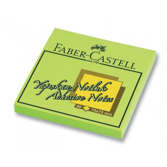 FABER YAPIŞKAN NOTLUK 75X75MM YEŞİL 565433