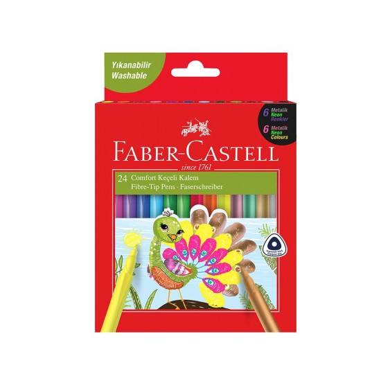 FABER KEÇELİ KALEM COMFORT MET.KLS.NEON 24LÜ 155243