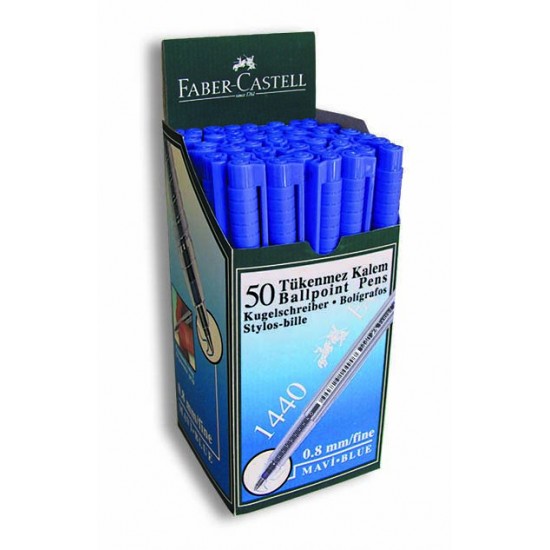 FABER TÜKENMEZ KALEM 08MM MAVİ 144051-50