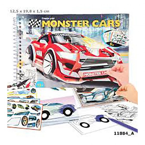 AGT TOPMODEL MONSTER CARS COLOURİNG BOOK