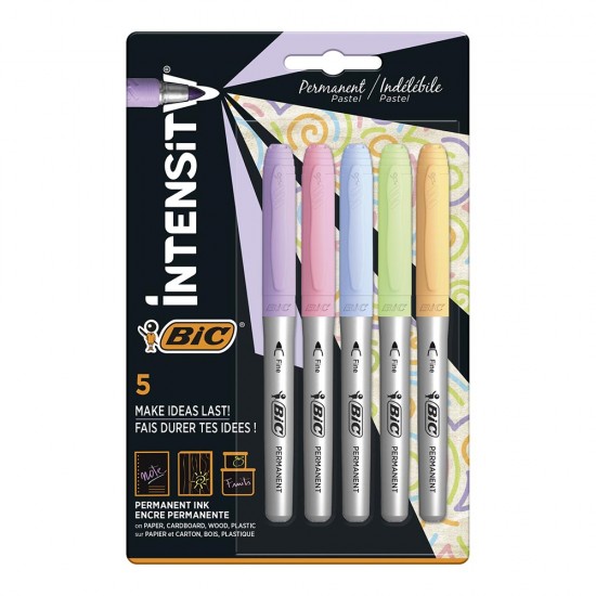 BİC INTENSITY PERMANENT MARKÖR PASTEL 5Lİ BLS 942865