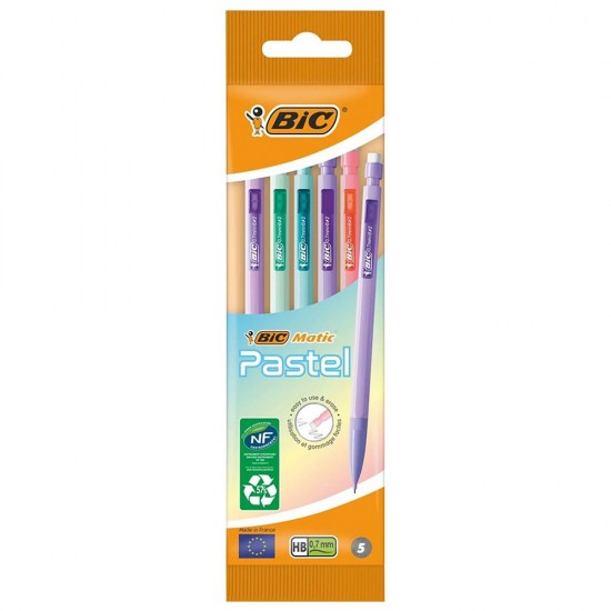 BİC MATIC PASTEL VERSATİL 07MM 5Lİ 511027