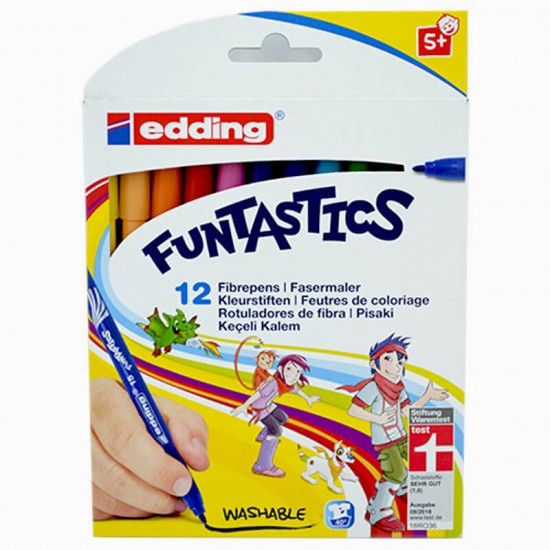 EDDİNG FUNTASTİCS KEÇE UÇLU KALEM İNCE 15 12Lİ