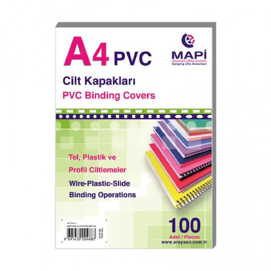 MAPİ 204 02 10 PVC KAPAK A4 160MİC GRİ