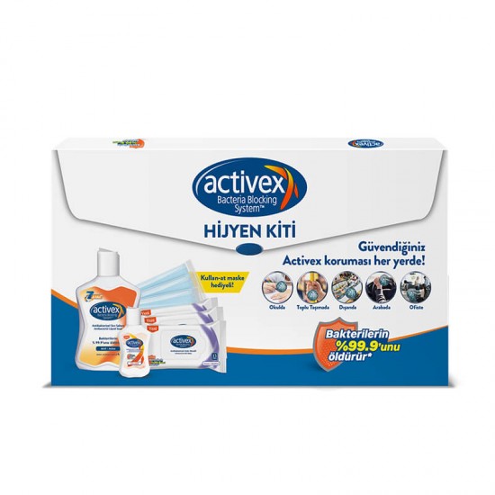 ACTIVEX HİJYEN KİTİ 4LÜ 300ML+100ML+15X3+MASK*6