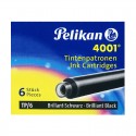 PELİKAN 4001 TP/6 D.KALEM KARTUŞU SİYAH 6 LI