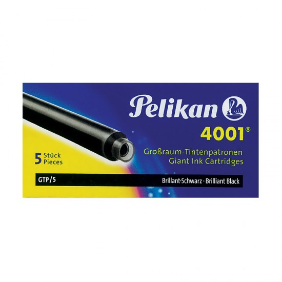 PELİKAN 4001 GTP/5 D.KALEM KARTUŞU DEV SİYAH 5 Lİ