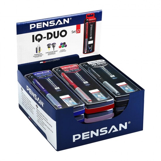 PENSAN IQ-DUO SET 05MM KARIŞIK RENKLİ SİLGİ+MİN