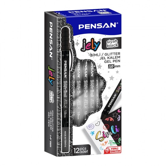 PENSAN 2800 JELY JEL KALEM SİMLİ 1MM SİYAH