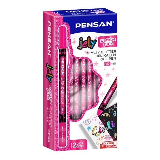 PENSAN 2800 JELY JEL KALEM SİMLİ 1MM PEMBE