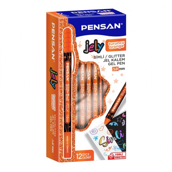 PENSAN 2800 JELY JEL KALEM SİMLİ 1MM TURUNCU