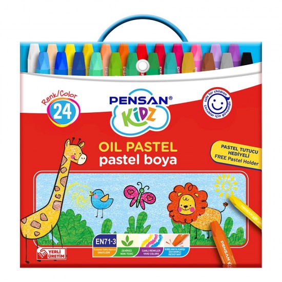 PENSAN 98122PB24Ç KİDZ ÇANTALI PASTEL BOYA 24LÜ KT