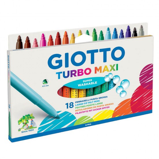 GIOTTO 76300 KEÇELİ KALEM TURBO MAXI ASKILI 18Lİ