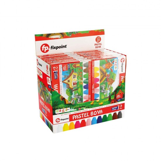 FİXPOİNT P-1770 LÜKS PASTEL BOYA 12 RENK