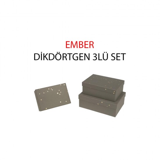 GIPTA BX1632 EMBER DİK DÖRTGEN 3LÜ KUTU SET