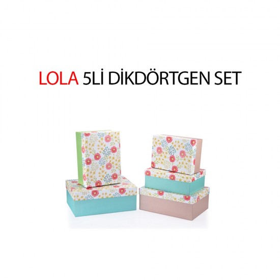 GIPTA BX0888 MONO LOLA DİKDÖRTGEN 5Lİ KUTU SET