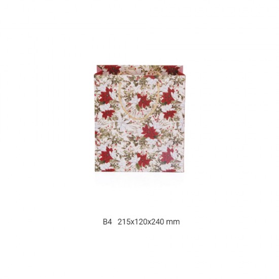 GIPTA BG6497 B4 CHRISTMAS FLORAL KARTON ÇANTA