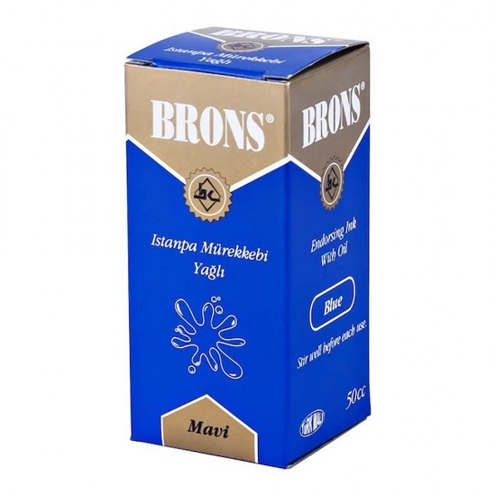 BRONS BR-329 ISTAMPA MÜREKKEBİ 50 CC MAVİ