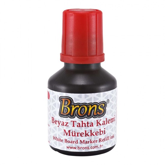 BRONS BR-352 TAHTA KALEMİ MÜREKKEBİ KIRMIZI 30CC