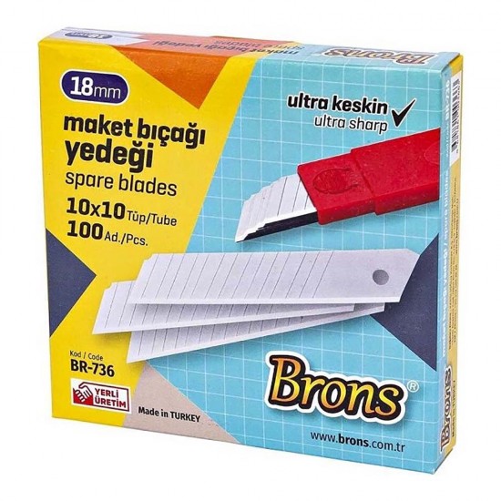 BRONS BR-736 MAKET BİCAGİ YEDEK GENİŞ 100LÜ KT